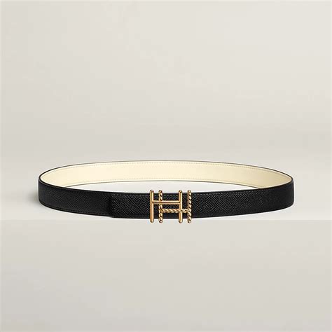 hermes h au carre belt|H au Carre Twist belt buckle & Reversible leather strap 24 mm.